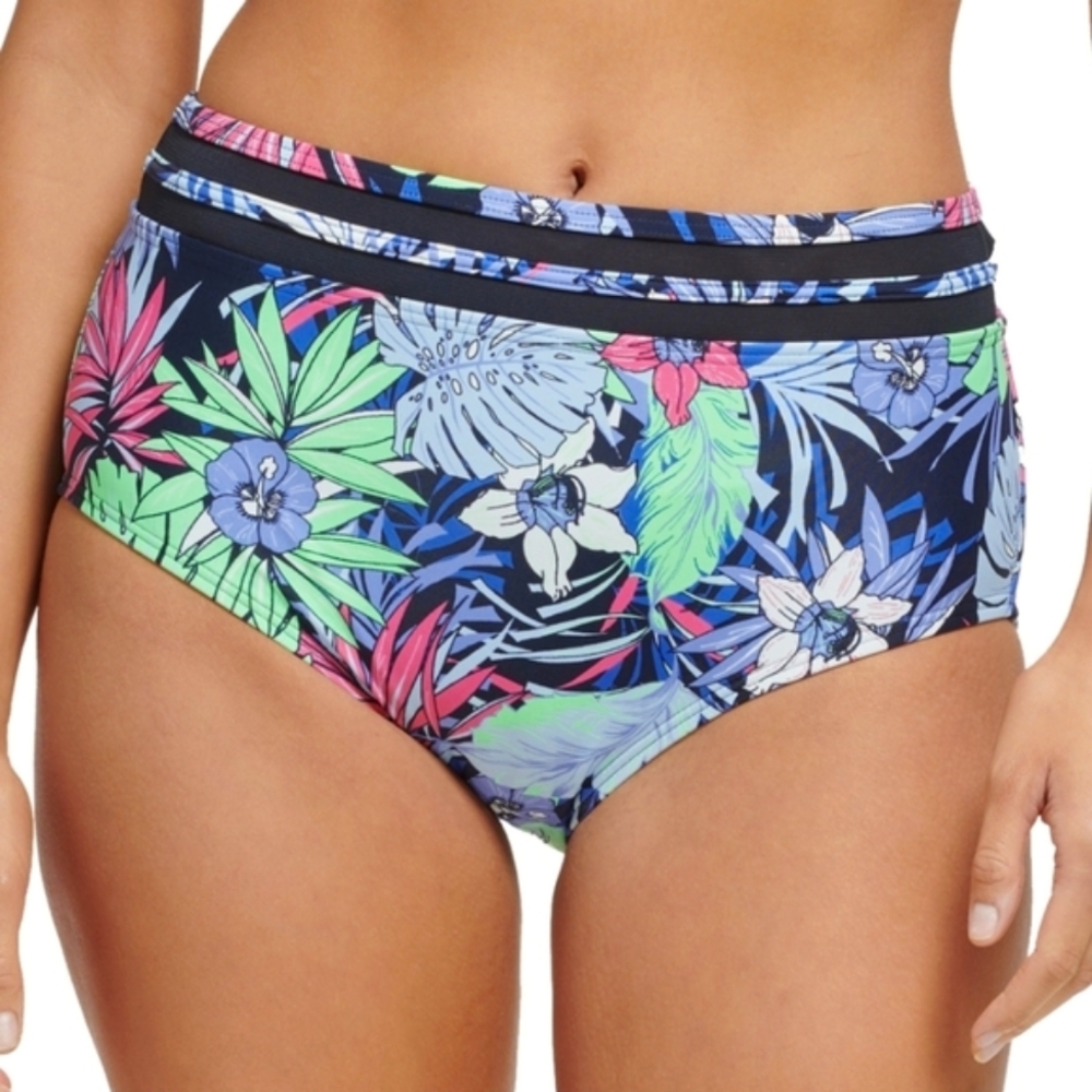 Tommy Hilfiger | Women's Floral High-Waist Bikini Bottoms Size S